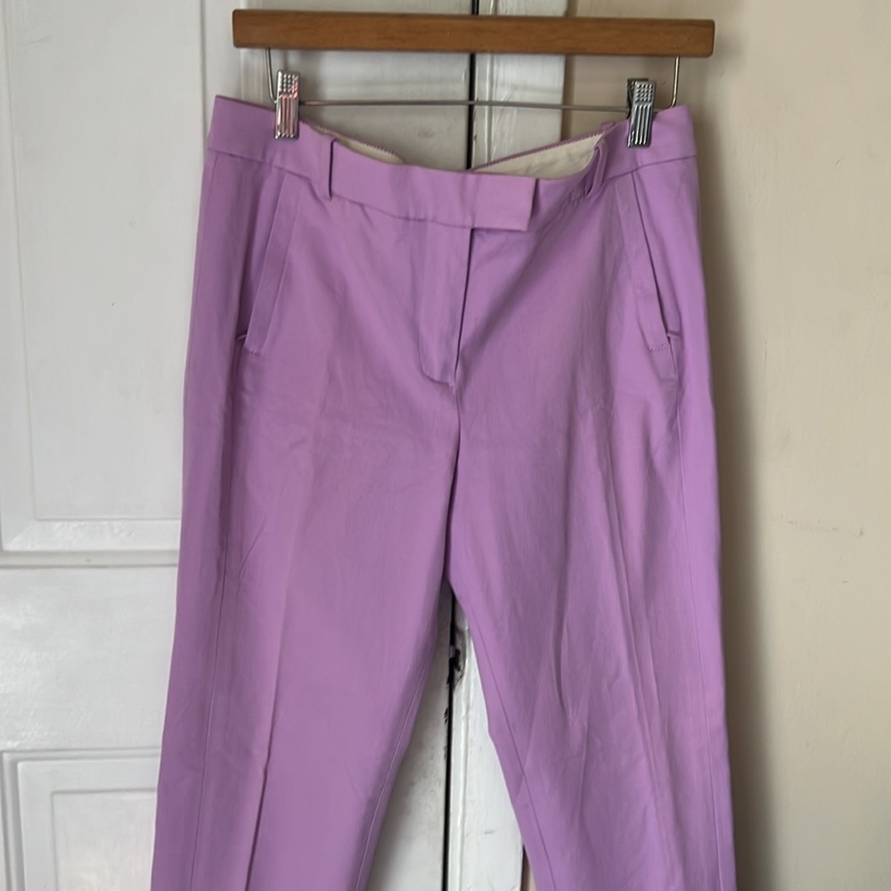 J Crew Maddie Straight Leg Pant Purple Dress Pants Size 12P - Picture 3 of 7